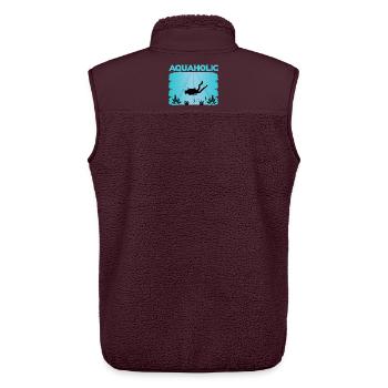 Taucher Spruch Design - Unisex Sherpaweste von Stanley/Stella - Maroon - Hinten - AI Model Male 178 light (178cm)