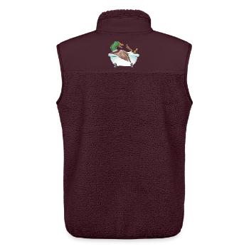 Ente Baden Badewanne - Unisex Sherpaweste von Stanley/Stella - Maroon - Hinten - AI Model Male 178 light (178cm)