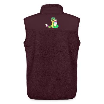 Snake Baby Bottle Milk - Unisex Sherpa Gilet by Stanley/Stella - maroon - Back - AI Model Male 178 light (178cm)