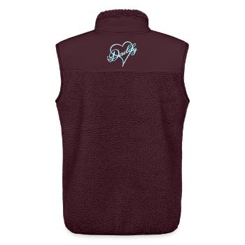 Daddy with Heart Boy Blue - Unisex Sherpa Gilet by Stanley/Stella - maroon - Back - AI Model Male 178 light (178cm)