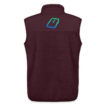 Cornholespieler Kinder Herren Jungen Cornhole - Unisex Sherpaweste von Stanley/Stella - Maroon - Hinten - AI Model Male 178 light (178cm)