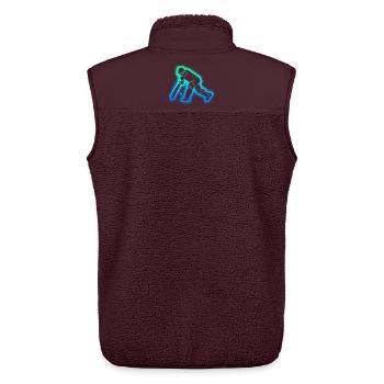 Cricket Jungen Kinder Herren Cricketspieler - Unisex Sherpaweste von Stanley/Stella - Maroon - Hinten - AI Model Male 178 light (178cm)