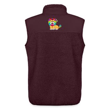 Löwe Einhorn - Unisex Sherpaweste von Stanley/Stella - Maroon - Hinten - AI Model Male 178 light (178cm)