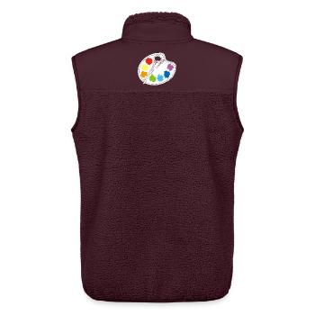 Künstler (weiß) - Unisex Sherpaweste von Stanley/Stella - Maroon - Hinten - AI Model Male 178 light (178cm)