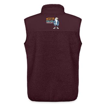 UMMANZ FRESH SEA WIND Ummanz Funny - Unisex Sherpa Gilet by Stanley/Stella - maroon - Back - AI Model Male 178 light (178cm)