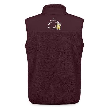 Bier Woche | Evolution | Bierglas | Saufen - Unisex Sherpaweste von Stanley/Stella - Maroon - Hinten - AI Model Male 178 light (178cm)