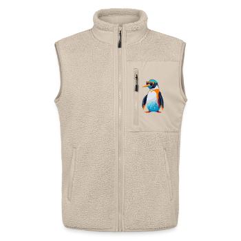 Penguin Revolution - Unisex Sherpa Gilet by Stanley/Stella - beige - Front - AI Model Male 178 light (178cm) & AI Model Female 172 light (172cm)
