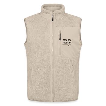 Food for thought - Unisex Sherpa Gilet by Stanley/Stella - beige - Front - AI Model Male 178 light (178cm) & AI Model Female 172 light (172cm)