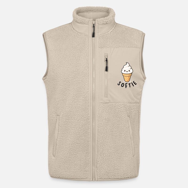 Softie Softeis Lover Eiscreme Icon Geschenk - Unisex Sherpa Gilet by Stanley/Stella - beige
