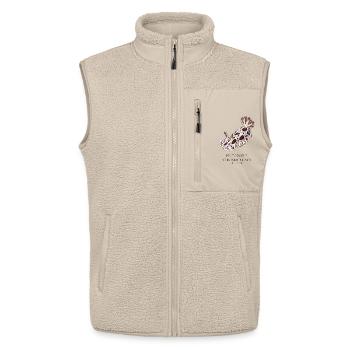 Peltodoris atromaculata, Fleckenmeer-Schönheit - Unisex Sherpaweste von Stanley/Stella - Beige - Vorne - AI Model Male 178 light (178cm) & AI Model Female 172 light (172cm)