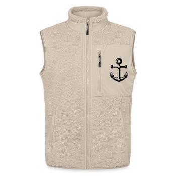Anker - Unisex Sherpaweste von Stanley/Stella - Beige - Vorne - AI Model Male 178 light (178cm) & AI Model Female 172 light (172cm)