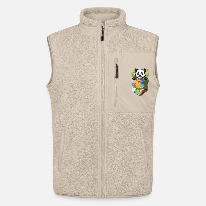 Panda in der Tasche - Unisex Sherpaweste von Stanley/Stella - Beige