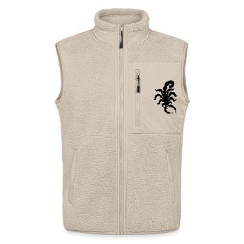 scorpion - Veste sans manches sherpa unisexe Stanley/Stella - beige - Devant - AI Model Male 178 light (178cm) & AI Model Female 172 light (172cm)