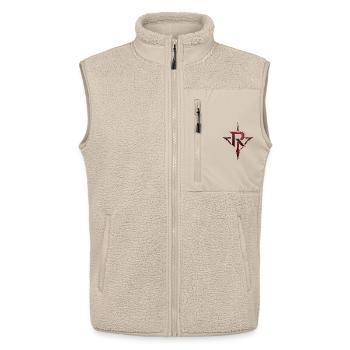 Crimson Rune Emblem mit Klingenmotiv - Unisex Sherpaweste von Stanley/Stella - Beige - Vorne - AI Model Male 178 light (178cm) & AI Model Female 172 light (172cm)