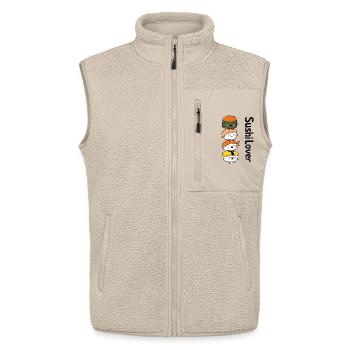 Sushi Lover – Tower of Cuteness - Unisex Sherpa Gilet by Stanley/Stella - beige - Front - AI Model Male 178 light (178cm) & AI Model Female 172 light (172cm)