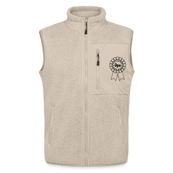 Schulkind Opa - Unisex Sherpaweste von Stanley/Stella - Beige - Vorne - AI Model Male 178 light (178cm) & AI Model Female 172 light (172cm)