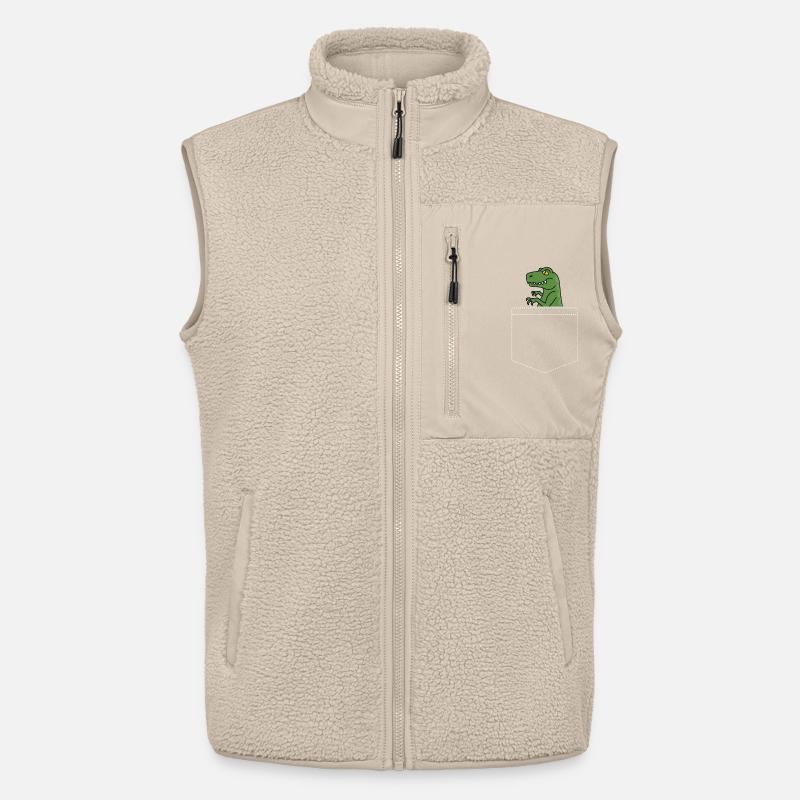 Dinosaurier T-Rex - Unisex Sherpaweste von Stanley/Stella - Beige