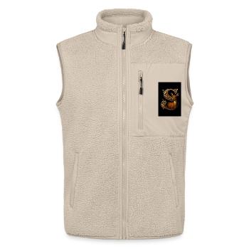 S – Ornement magique avec biche - Veste sans manches sherpa unisexe Stanley/Stella - beige - Devant - AI Model Male 178 light (178cm) & AI Model Female 172 light (172cm)