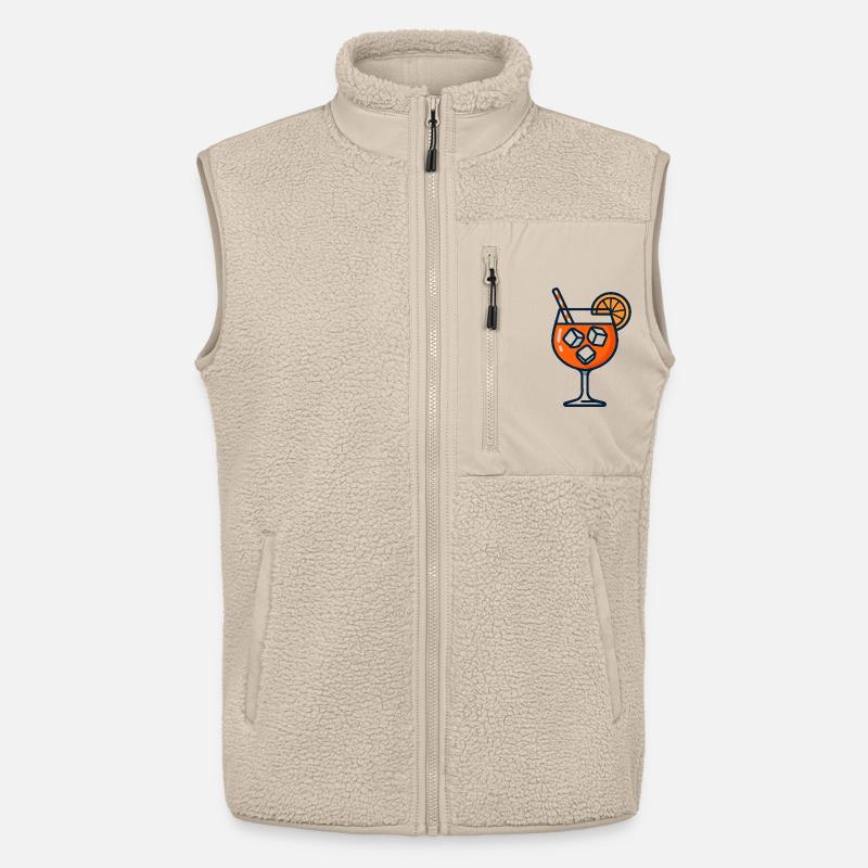 Party Spritz Glas Geschenkidee - Unisex Sherpaweste von Stanley/Stella - Beige