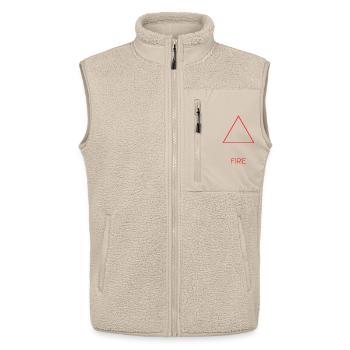 Fire Element - Unisex Sherpa Gilet by Stanley/Stella - beige - Front - AI Model Male 178 light (178cm) & AI Model Female 172 light (172cm)