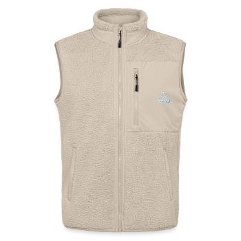 Neon Dreiecksgeometrie Linien - Unisex Sherpaweste von Stanley/Stella - Beige - Vorne - AI Model Male 178 light (178cm) & AI Model Female 172 light (172cm)