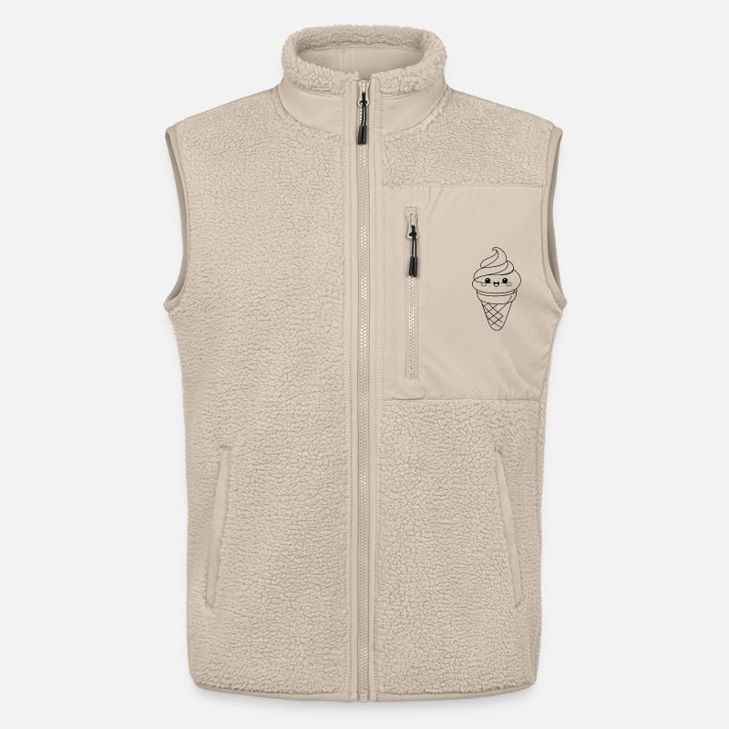 Softeis Eiscreme Icon Minimal Statement - Unisex Sherpa Gilet by Stanley/Stella - beige