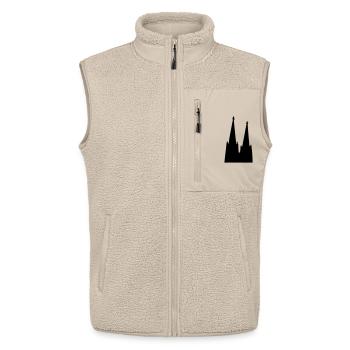 Der Kölner Dom zu Köln - Unisex Sherpaweste von Stanley/Stella - Beige - Vorne - AI Model Male 178 light (178cm) & AI Model Female 172 light (172cm)