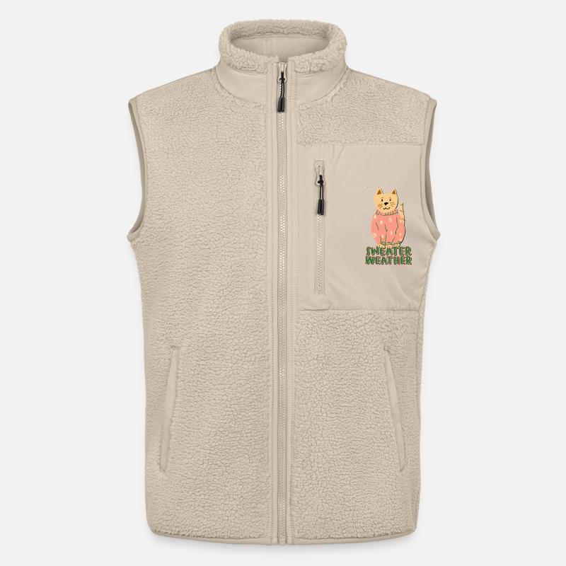 Météo des pulls - Veste sans manches sherpa unisexe Stanley/Stella - beige