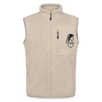 The Bride - Unisex Sherpa Gilet by Stanley/Stella - beige - Front - AI Model Male 178 light (178cm) & AI Model Female 172 light (172cm)