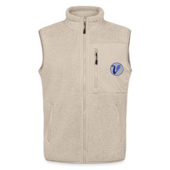 VoltVibes Logo - Unisex Sherpaweste von Stanley/Stella - Beige - Vorne - AI Model Male 178 light (178cm) & AI Model Female 172 light (172cm)