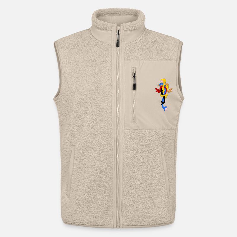Schlangenbogen in stilisierten Farben - Unisex Sherpaweste von Stanley/Stella - Beige