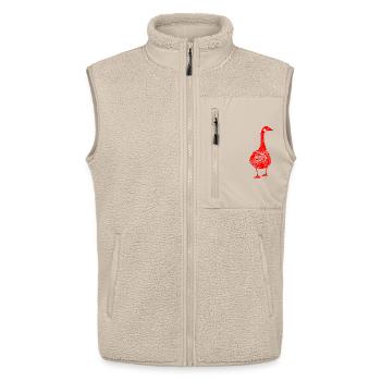Red Goose - Unisex Sherpa Gilet by Stanley/Stella - beige - Front - AI Model Male 178 light (178cm) & AI Model Female 172 light (172cm)