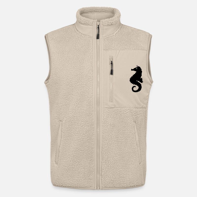 Seepferdchen - Unisex Sherpaweste von Stanley/Stella - Beige