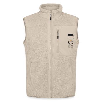 Kaffeebecher Sonnenaufgang - Unisex Sherpaweste von Stanley/Stella - Beige - Vorne - AI Model Male 178 light (178cm) & AI Model Female 172 light (172cm)