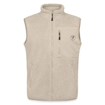 Hoopsrausch Logo Basketball - Unisex Sherpaweste von Stanley/Stella - Beige - Vorne - AI Model Male 178 light (178cm) & AI Model Female 172 light (172cm)