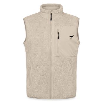 Vogel sitzt auf dem Ast - Unisex Sherpaweste von Stanley/Stella - Beige - Vorne - AI Model Male 178 light (178cm) & AI Model Female 172 light (172cm)