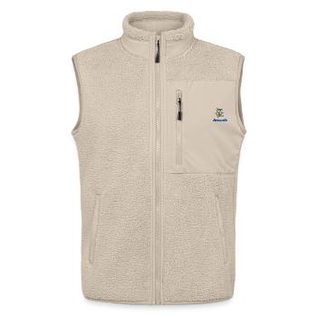 Avocardio für helle Kleidung - Unisex Sherpaweste von Stanley/Stella - Beige - Vorne - AI Model Male 178 light (178cm) & AI Model Female 172 light (172cm)
