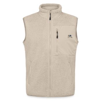 Flügelhase im Sternenflug - Unisex Sherpaweste von Stanley/Stella - Beige - Vorne - AI Model Male 178 light (178cm) & AI Model Female 172 light (172cm)