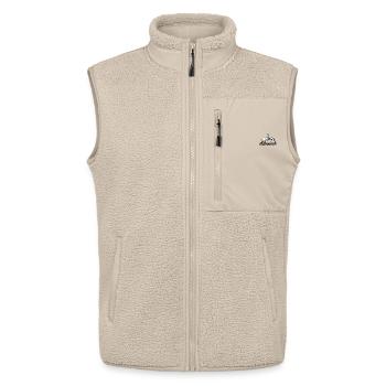 Sibesiech - cooler Typ - Unisex Sherpaweste von Stanley/Stella - Beige - Vorne - AI Model Male 178 light (178cm) & AI Model Female 172 light (172cm)