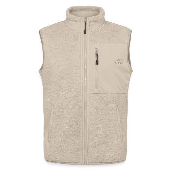 Drei im Weggla - Unisex Sherpaweste von Stanley/Stella - Beige - Vorne - AI Model Male 178 light (178cm) & AI Model Female 172 light (172cm)