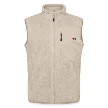 Palästina Algerien Flagge Herz - Unisex Sherpaweste von Stanley/Stella - Beige - Vorne - AI Model Male 178 light (178cm) & AI Model Female 172 light (172cm)