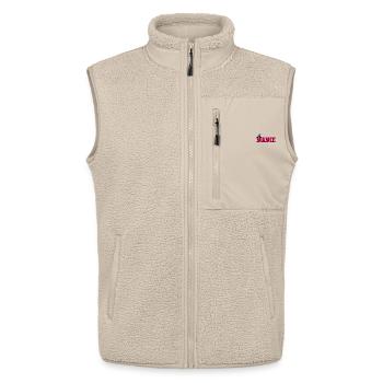 Oma Oma Skifahren - Unisex Sherpaweste von Stanley/Stella - Beige - Vorne - AI Model Male 178 light (178cm) & AI Model Female 172 light (172cm)