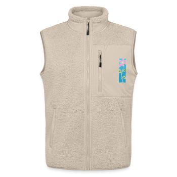 Ornament Blume - Farben Blumen & Natur Design - Unisex Sherpaweste von Stanley/Stella - Beige - Vorne - AI Model Male 178 light (178cm) & AI Model Female 172 light (172cm)