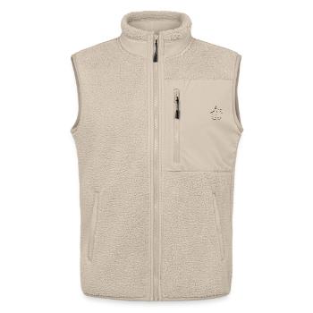 Training lädt Akku - Unisex Sherpaweste von Stanley/Stella - Beige - Vorne - AI Model Male 178 light (178cm) & AI Model Female 172 light (172cm)