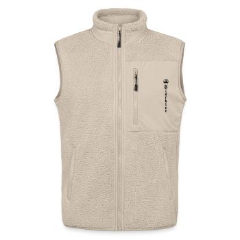 Menuisier icône traditionnelle de l’écriture verticale - Veste sans manches sherpa unisexe Stanley/Stella - beige - Devant - AI Model Male 178 light (178cm) & AI Model Female 172 light (172cm)