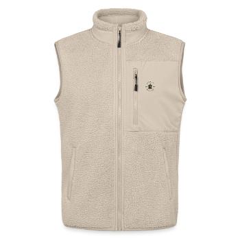 Das COTTAGE-Leben leben - Unisex Sherpaweste von Stanley/Stella - Beige - Vorne - AI Model Male 178 light (178cm) & AI Model Female 172 light (172cm)