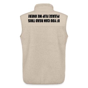 Wenn Sie das lesen können, drehen Sie mich bitte um # - Unisex Sherpaweste von Stanley/Stella - Beige - Hinten - AI Model Male 178 light (178cm)