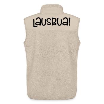 Lausbua, lustige Bayern - Unisex Sherpaweste von Stanley/Stella - Beige - Hinten - AI Model Male 178 light (178cm)