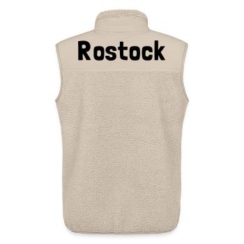 Rostock - Unisex Sherpaweste von Stanley/Stella - Beige - Hinten - AI Model Male 178 light (178cm)