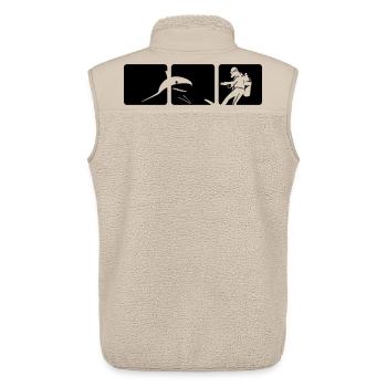 shark dive - Unisex Sherpaweste von Stanley/Stella - Beige - Hinten - AI Model Male 178 light (178cm)